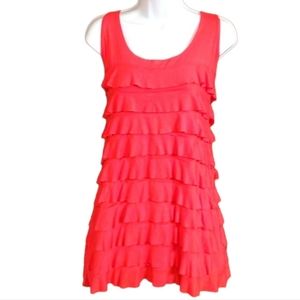 Connected Apparel - Hot Pink Ruffle Tank